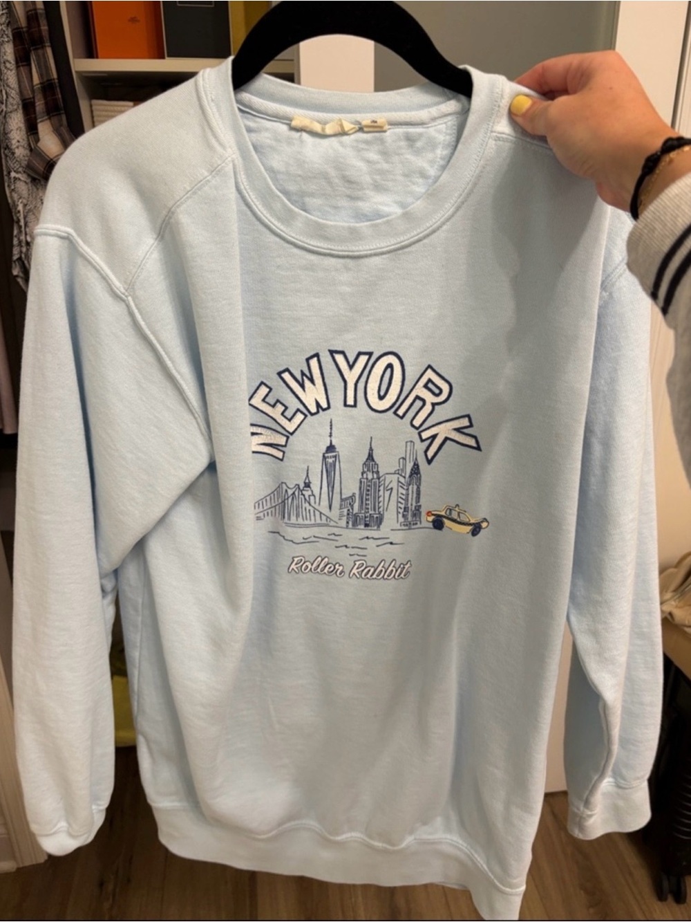 Roller Rabbit Light Blue New York Graphic Crewneck Sweater - Picture 2 of 2
